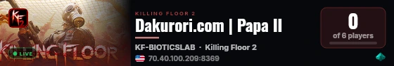 Dakurori.com | Papa II live status badge