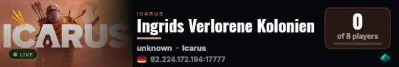 Ingrids Verlorene Kolonien live status badge