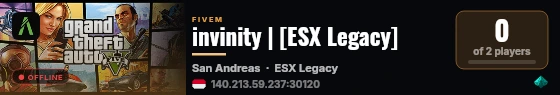 invinity | [ESX Legacy] live status badge