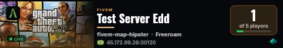 Test Server Edd live status badge