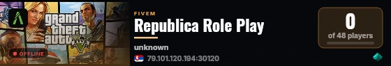 Republica Role Play live status badge