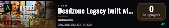 Deadzone Legacy built with Qbox Project by The Community! live status badge