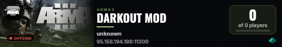 DARKOUT MOD live status badge