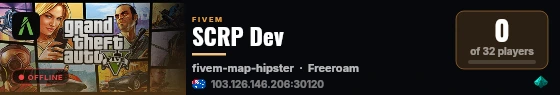 SCRP Dev live status badge
