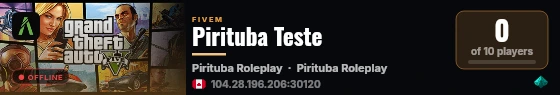 Pirituba Teste  live status badge
