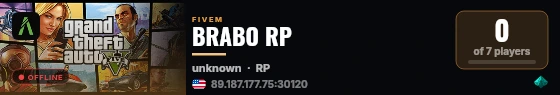 BRABO RP live status badge