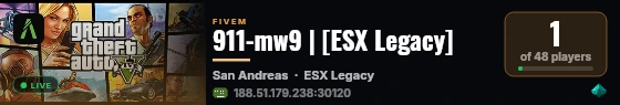 911-mw9 | [ESX Legacy] live status badge