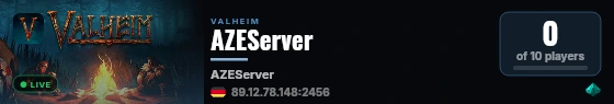 AZEServer live status badge