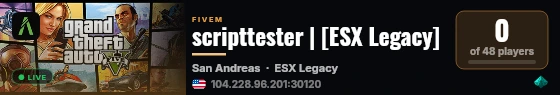 scripttester | [ESX Legacy] live status badge