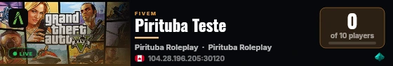 Pirituba Teste  live status badge