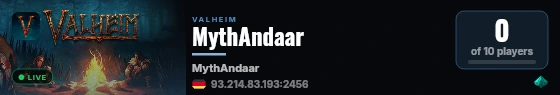 MythAndaar live status badge