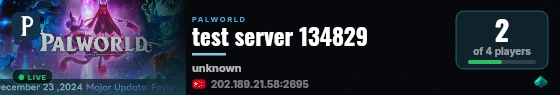 test server 134829 live status badge