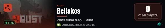 Bellakos live status badge