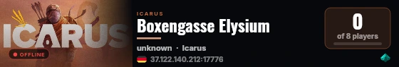 Boxengasse Elysium live status badge