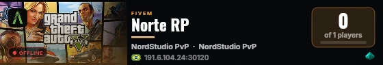 Norte RP live status badge
