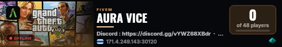 AURA VICE live status badge