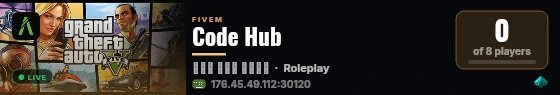 Code Hub live status badge