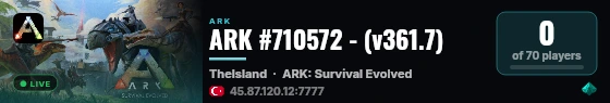 ARK #710572 - (v361.7) live status badge