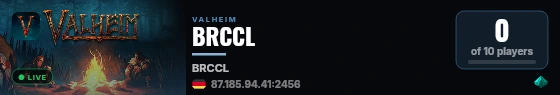 BRCCL live status badge