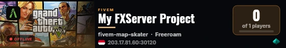 My FXServer Project live status badge