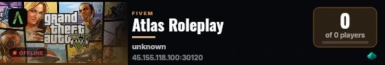 Atlas Roleplay live status badge