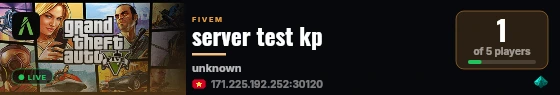 server test kp live status badge
