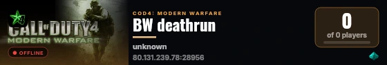 BW deathrun live status badge