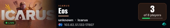 Eos live status badge