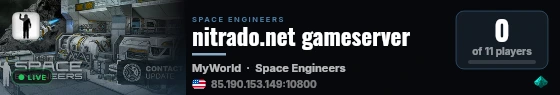 nitrado.net gameserver live status badge