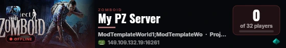My PZ Server live status badge