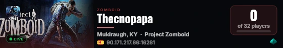 Thecnopapa live status badge