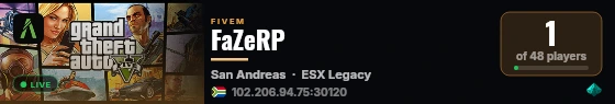 FaZeRP live status badge
