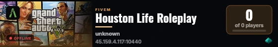 Houston Life Roleplay live status badge