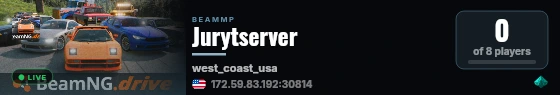 Jurytserver live status badge