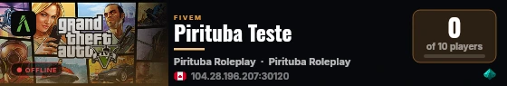Pirituba Teste  live status badge