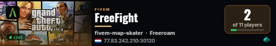 FreeFight live status badge