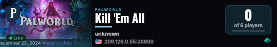 Kill 'Em All live status badge