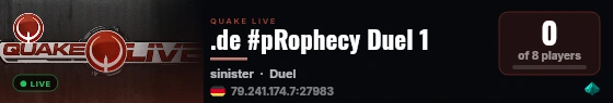 .de #pRophecy Duel 1 live status badge