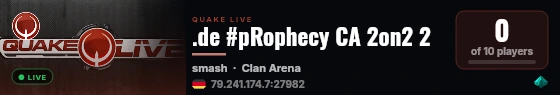 .de #pRophecy CA 2on2 2 live status badge