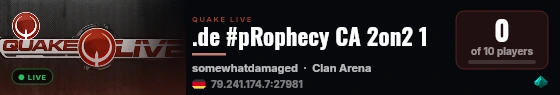 .de #pRophecy CA 2on2 1 live status badge