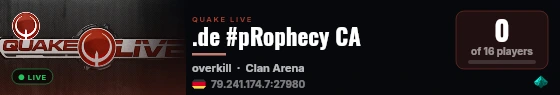 .de #pRophecy CA live status badge