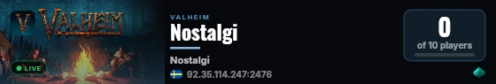 Nostalgi live status badge