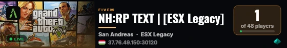 NH:RP TEXT | [ESX Legacy] live status badge