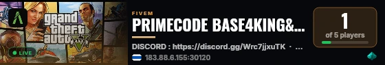 PRIMECODE BASE4KING&SCHOOL live status badge