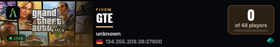 GTE live status badge