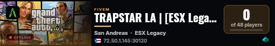 TRAPSTAR LA | [ESX Legacy] live status badge