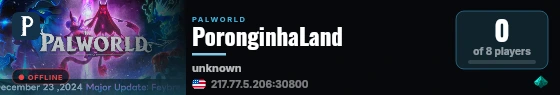 PoronginhaLand live status badge