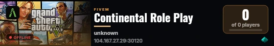Continental Role Play live status badge