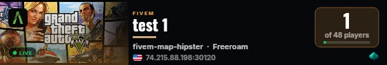 test 1 live status badge