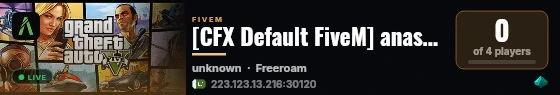 [CFX Default FiveM] anasdrive live status badge